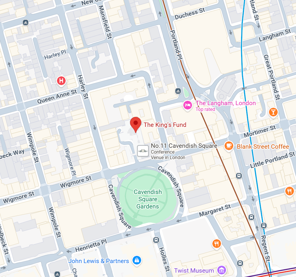 map for The King's Fund